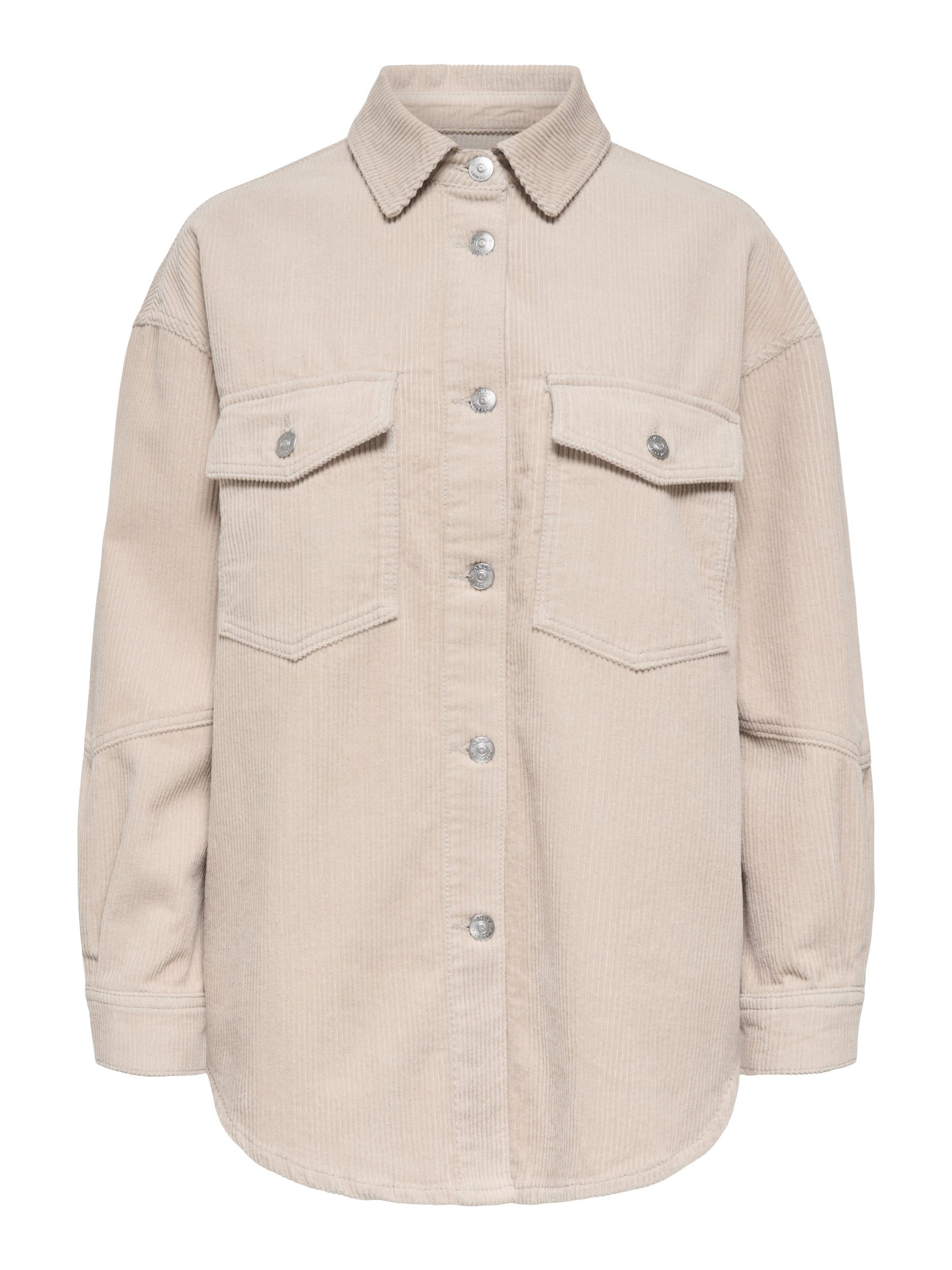 ONLY & SONS Blusenshirt ONLTIGGY L/S CORD SHACKET PNT NOOS 264895 Silver Lining