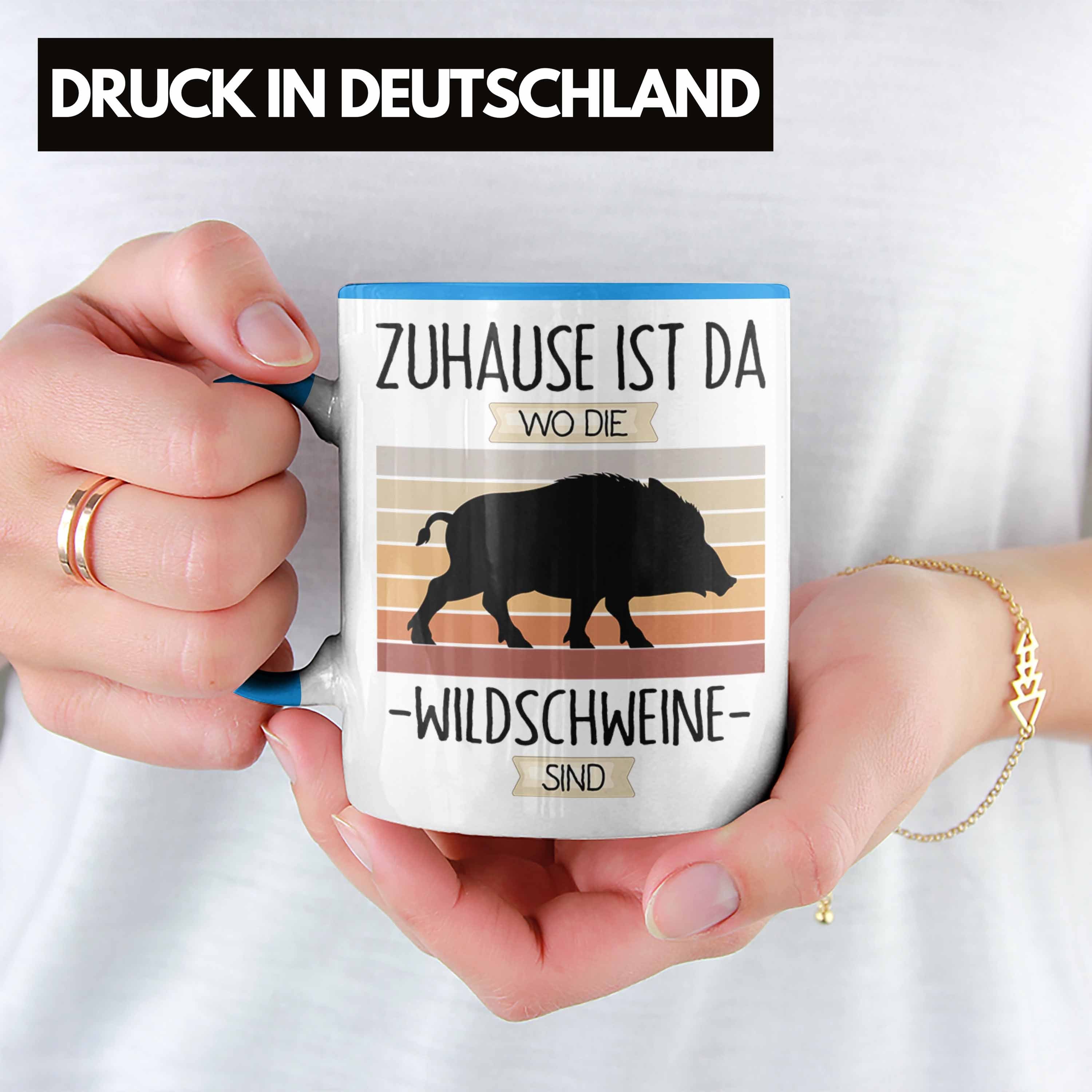 Wo Tasse Tasse Lustiger Geschenk Geschenkidee Spruch Zuhause Blau Trendation Ist Jäger Di Da