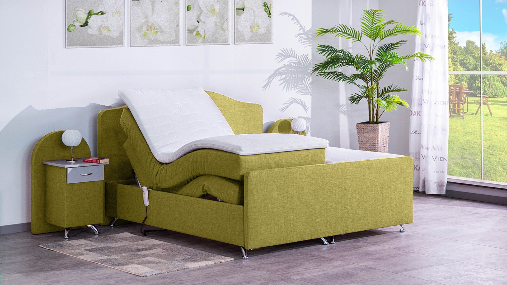 Meisterbetten Boxspringbett Epos (mit Motor, 7-Zonen günstig online kaufen