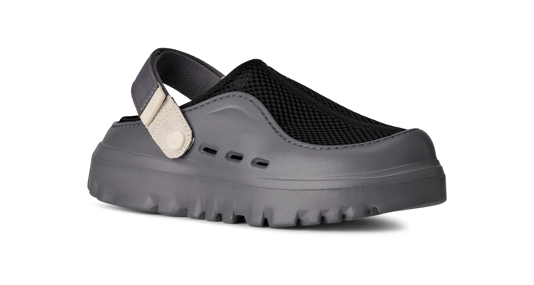 UGG PEAKMOD BREATHE Clog Flats, Schlupfschuh, Mule mit praktischem Klettverschluss