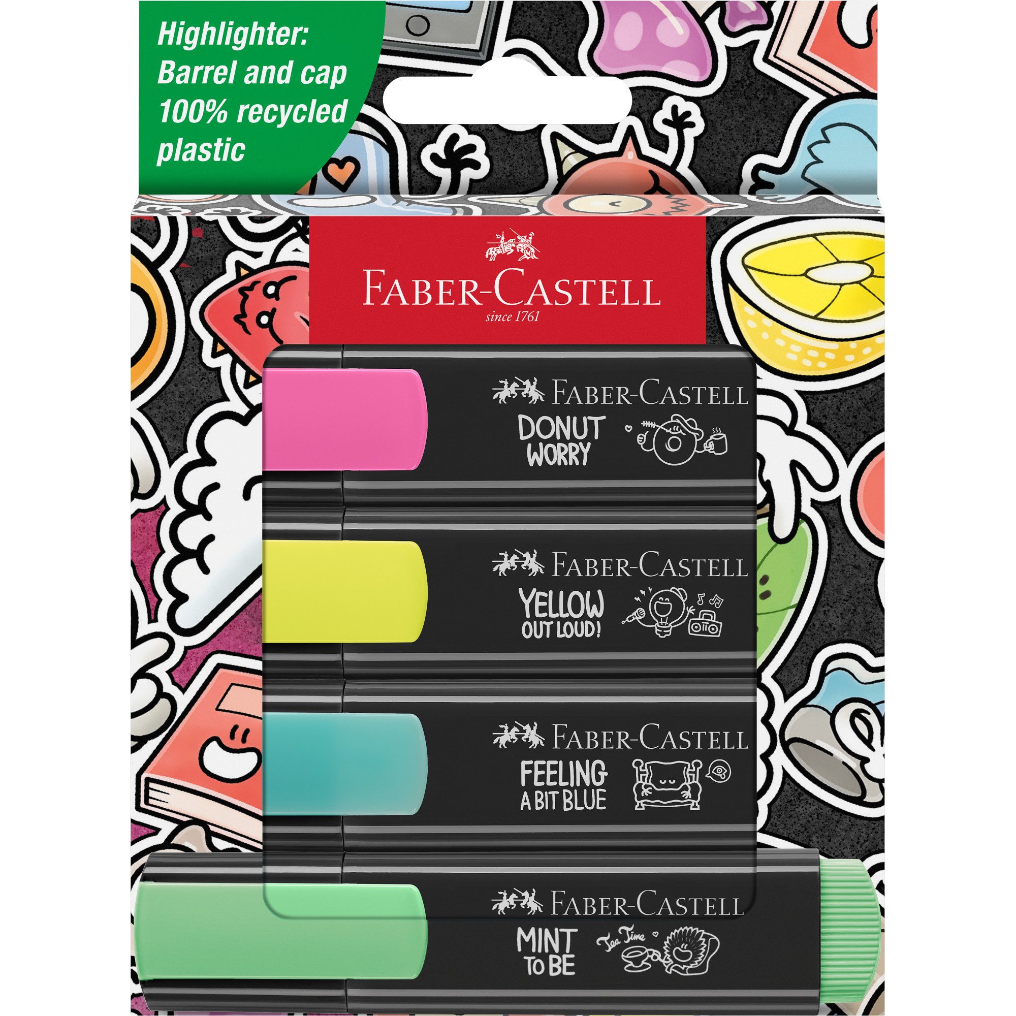 Faber-Castell Marker Textmarker TL 64 Graffiti 254690 sortiert 4 Stück