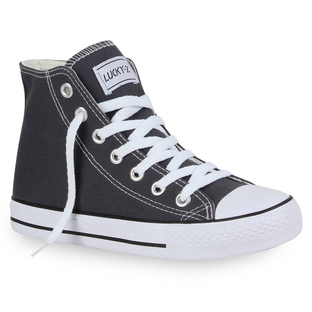 VAN HILL 94589 Sneaker Damen High Top Sneaker Sportschuhe Kult Schnürer Turnschuhe
