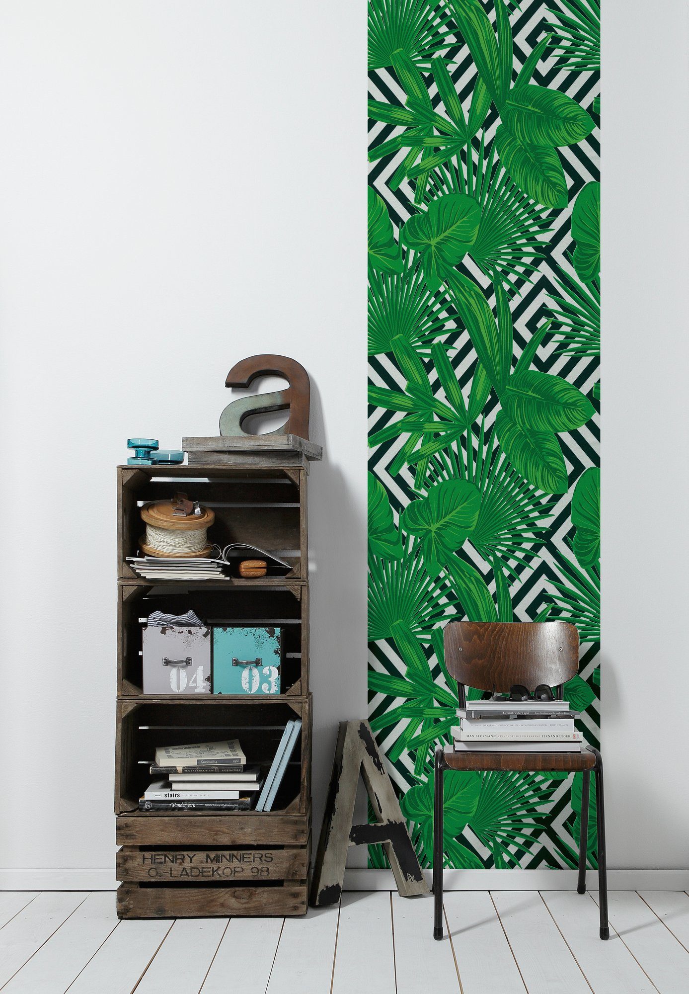 living walls Vinyltapete »Pop Up Panel 3D«, strukturiert, floral, geometrisch, geometrisch, Dschungel, Palmen-HomeTrends