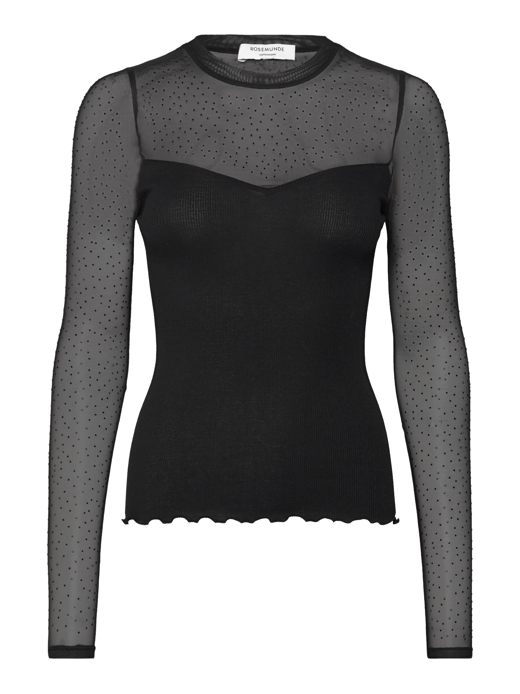 rosemunde Langarmshirt Bernadine shirt Spitzeneinsatz an Brust und Ärmeln, günstig online kaufen