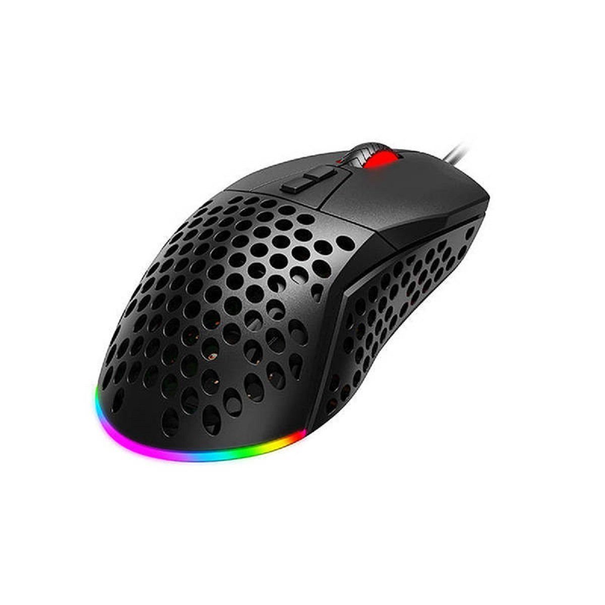 Havit Gaming Maus mit 7 Tasten RGB-Beleuchtung 1000-10000 DPI Schwarz Gaming -Maus