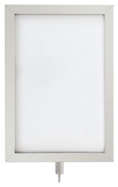 Stagecaptain Hinweisschild Schilderaufsatz - Schildtafel für PLS-150 Absperrständer, (SAHK-4, 1 St., von beiden Seiten zu lesen), für Blätter in DIN A4-Größe (Hochformat)