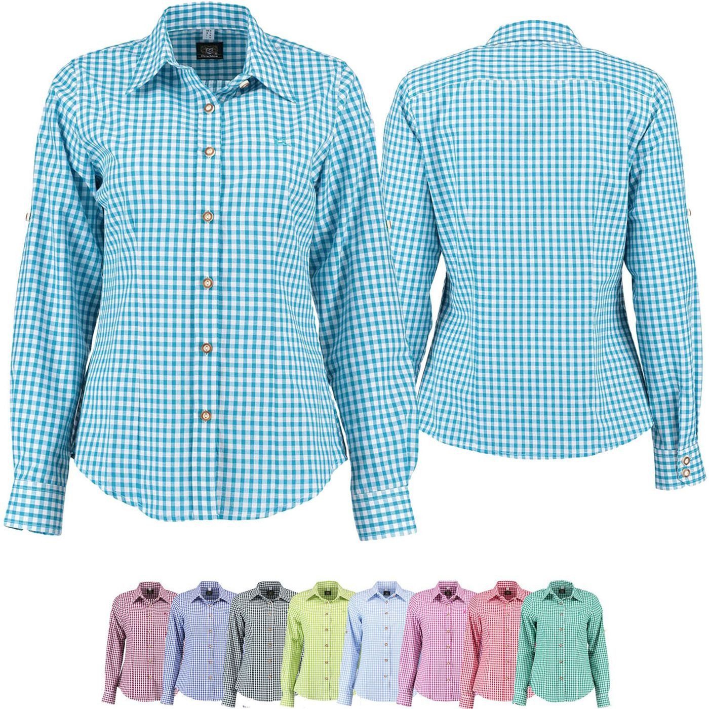 German Wear Trachtenbluse GW-OB13 Trachtenbluse für Trachten lederhosen bluse Trachtenmode kariert