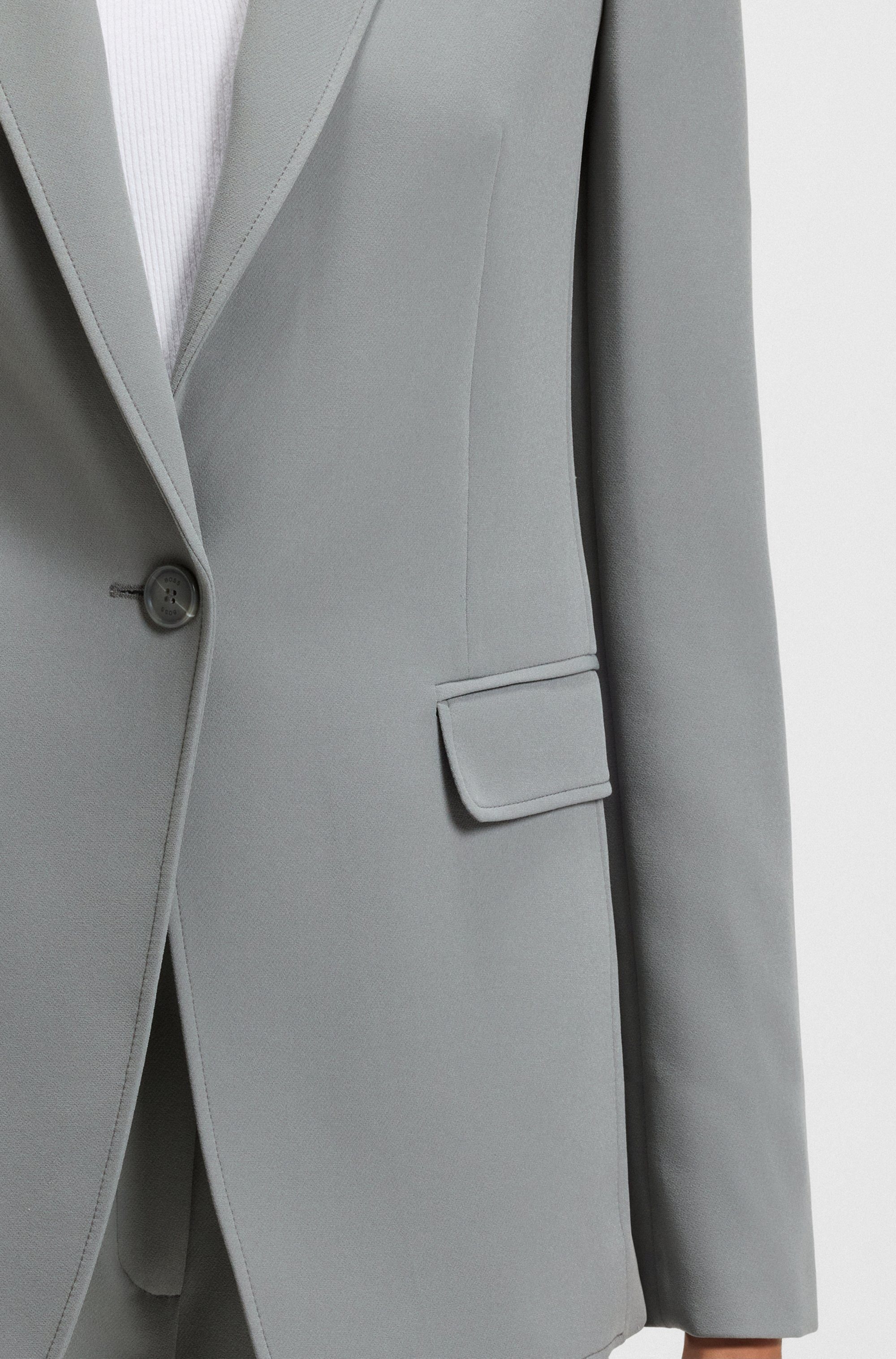 BOSS ORANGE Longblazer Jabla Premium Damenmode mit 1-Knopf-Verschluss