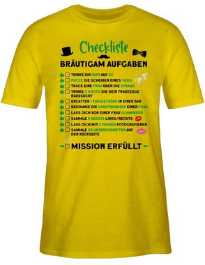 Shirtracer T-Shirt Checkliste Bräutigam Aufgaben JGA JGA Männer
