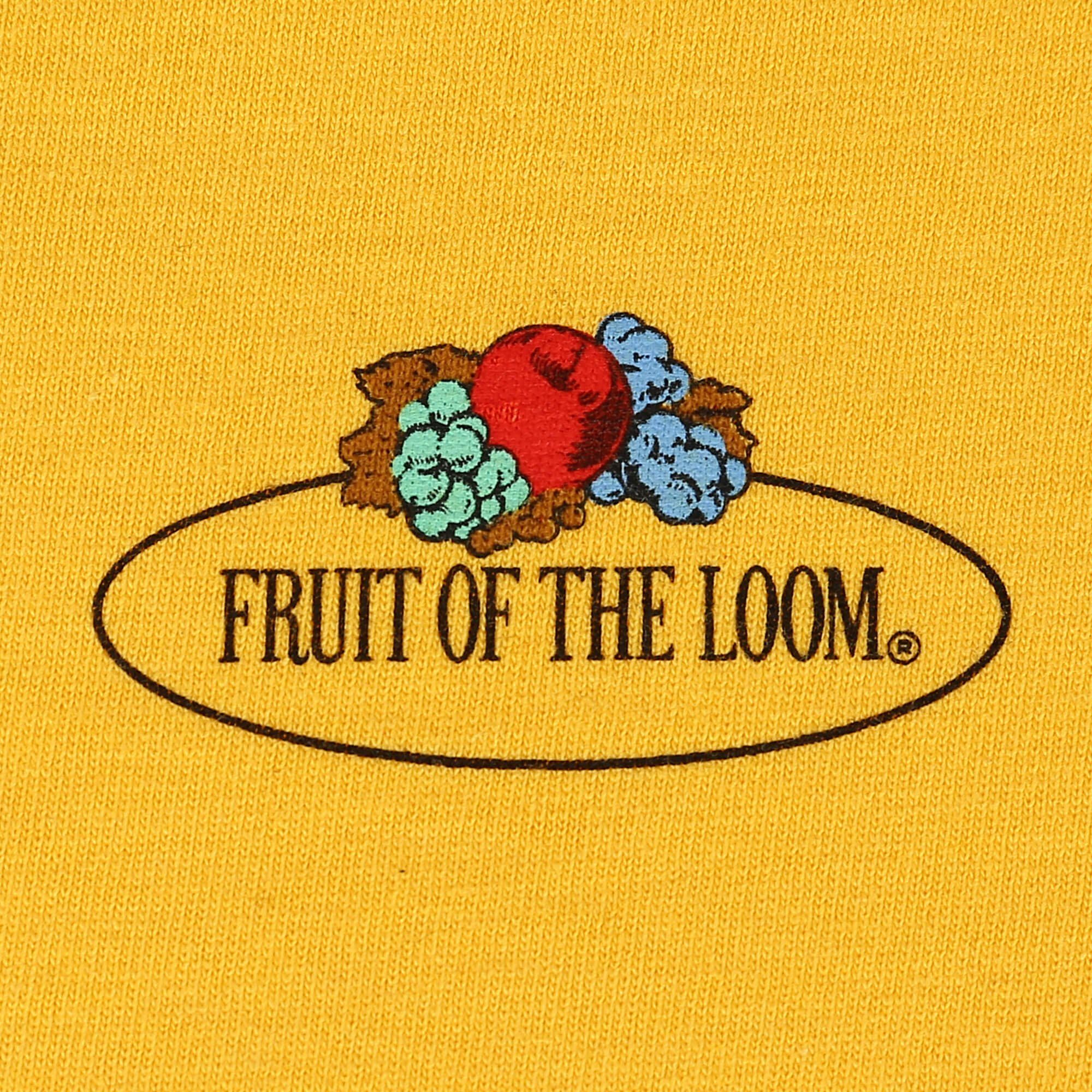mit the Fruit Rundhalsshirt Vintage-Logo T Valueweight of sonnenblumengelb Loom