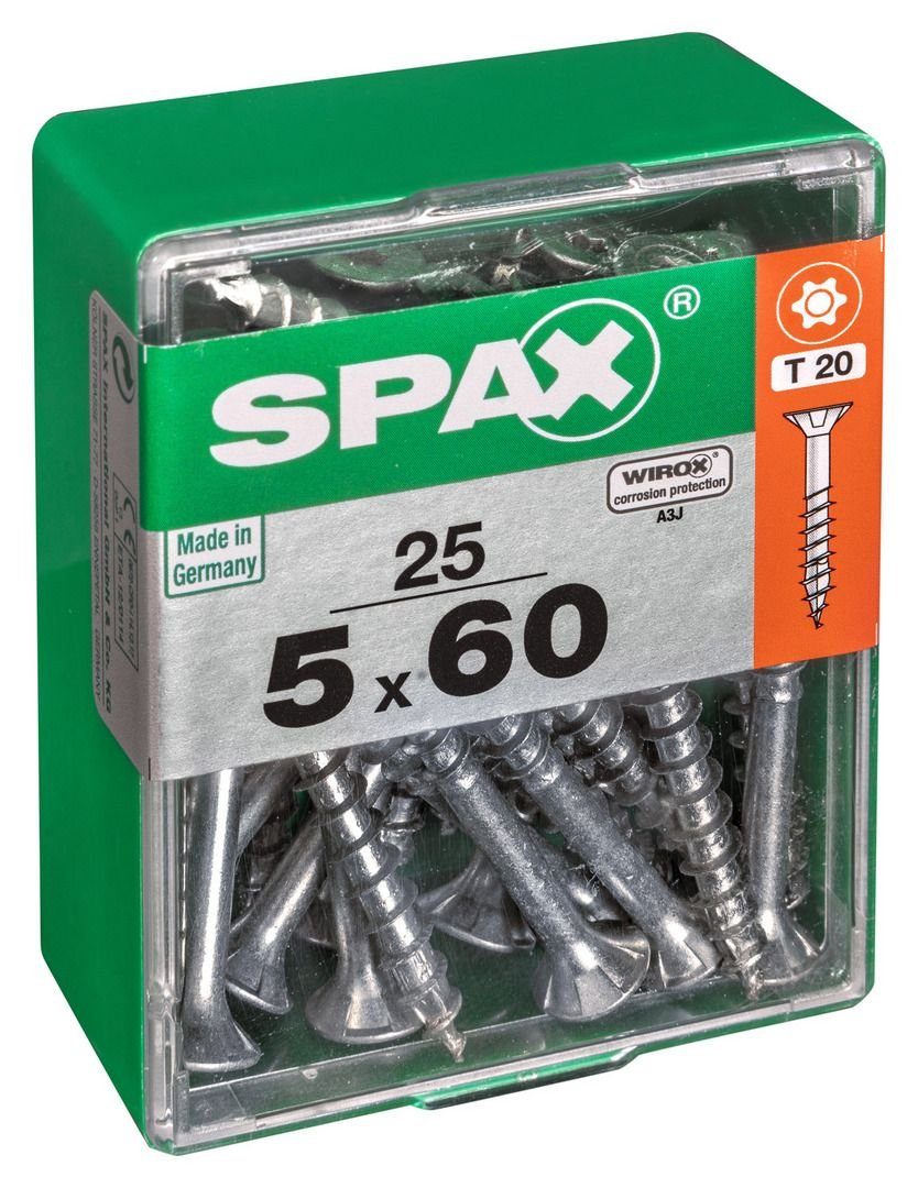 SPAX Holzbauschraube Spax Universalschrauben - 60 mm 5.0 25 x TX 20