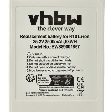 vhbw kompatibel mit Xiaomi Mijia 1C, K10, 1C Lite Staubsauger-Akku Li-Ion 2500 mAh (25,2 V)
