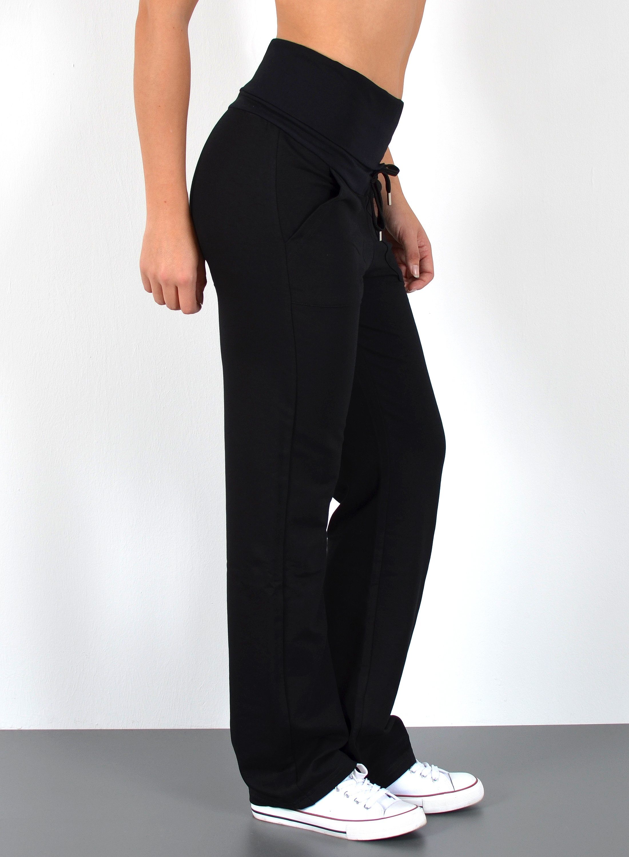 ESRA Jogginghose Damen Fitnesshose Lang Damen Trainingshose J481-Jogging Sporthose Damen Trainings Hose Damen Fitness Hose Freizeithose