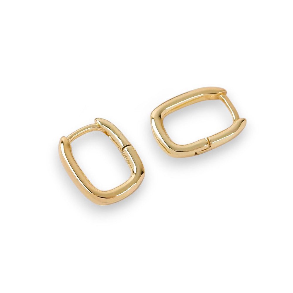 SHELAGO Klappcreolen Paar - kleine ovale Creolen - Feine Damen Ohrringe - Schmuck Geschenk (inkl. Geschenkverpackung), leichte Damen Ohrringe