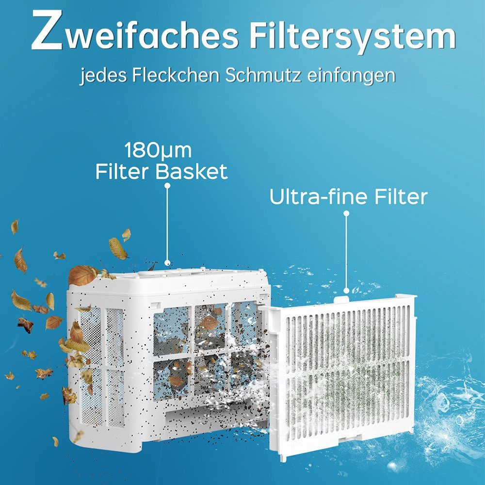 WYBOT Poolroboter C2 (2026 Upgrade) für Boden & Wand & Wasserlinie, Akku, (Energiesparmodus: 180 Minuten Laufzeit), Intelligente Navigation, automatische Routen – Bild 4 von 5