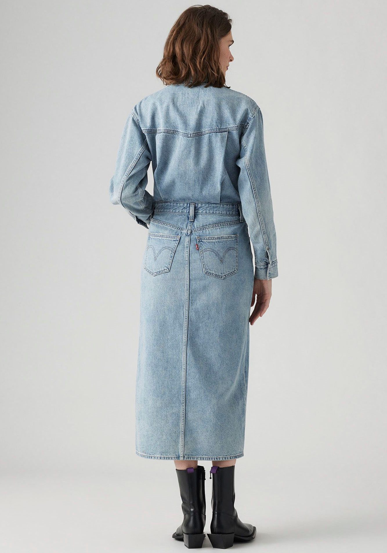 Levi's® Jeanskleid WESTERN DENIM MID Denim-Midi-Hemdkleid günstig online kaufen