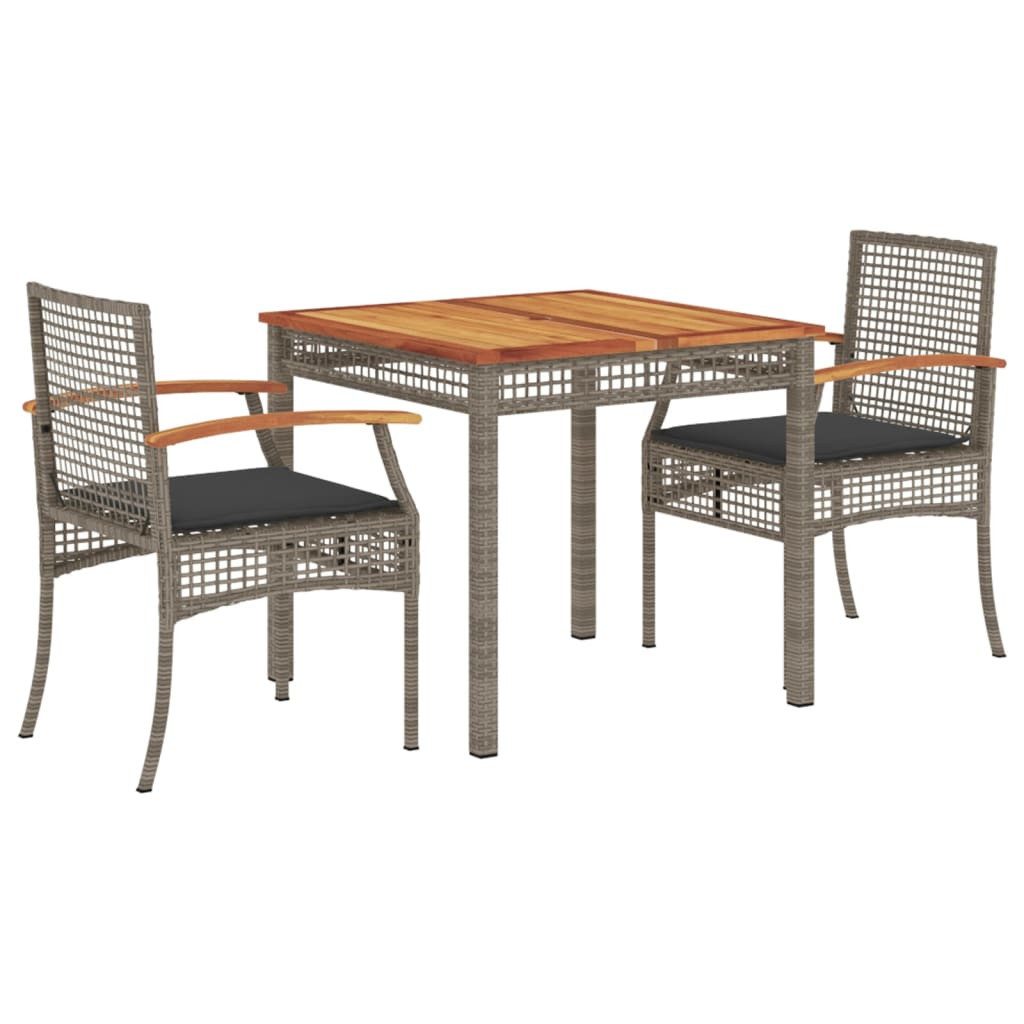 vidaXL Garten-Essgruppe 3-tlg. Garten-Essgruppe mit Kissen günstig online kaufen