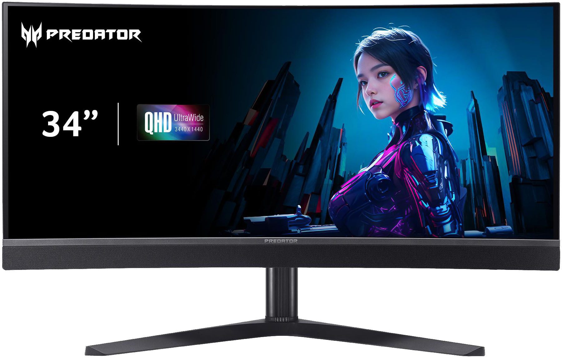 Acer Predator X34V Curved-Gaming-OLED-Monitor (86 cm/34 ", 3440 x 1440 px, UWQHD, 0,1 ms Reaktionszeit, 175 Hz, OLED)