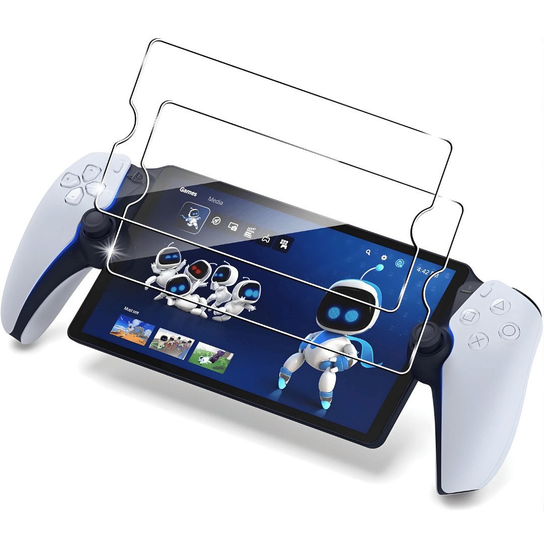 SmartUP Displayschutzglas 2X Schutzglas für Playstation Portal PS5 Panzerfolie Full Screen 9H für Playstation Portal PS5, 2 Stück, Rundumschutz, passgenaue Verarbeitung