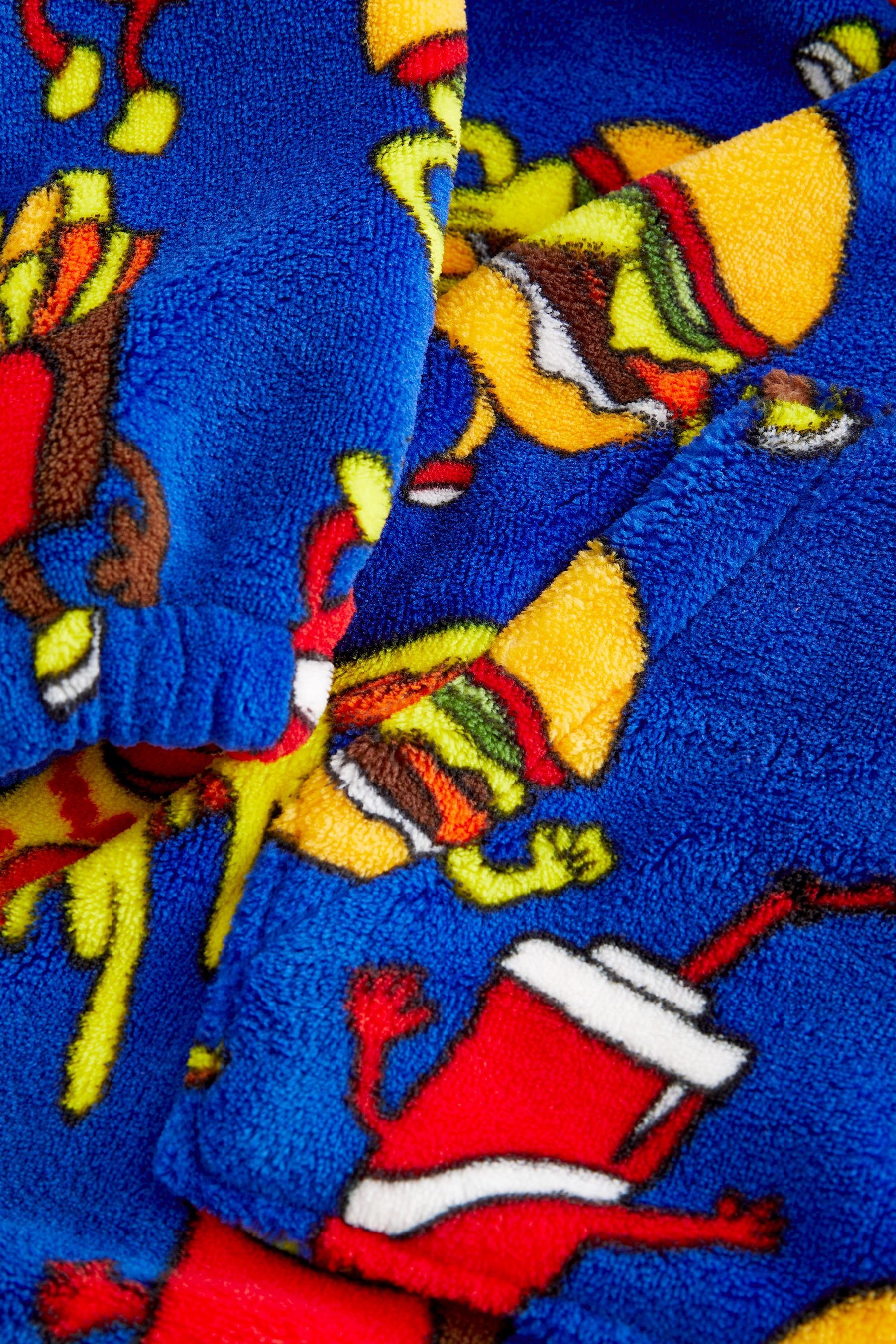 Kinderbademantel mit Polyester Bright Decke Food Kapuze, Polyester Blue (recycelt), Next
