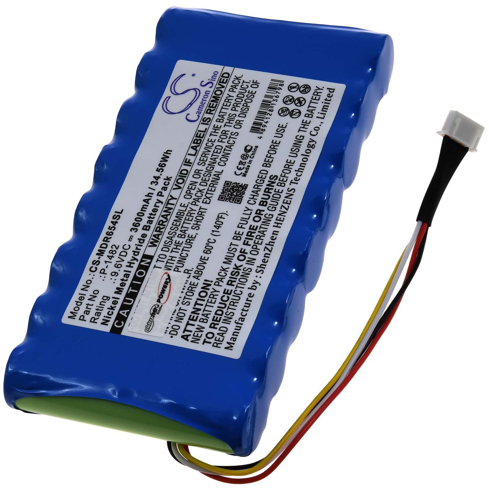 Powery Akku für Megger Typ P-1482 Akku 3600 mAh (9.6 V)