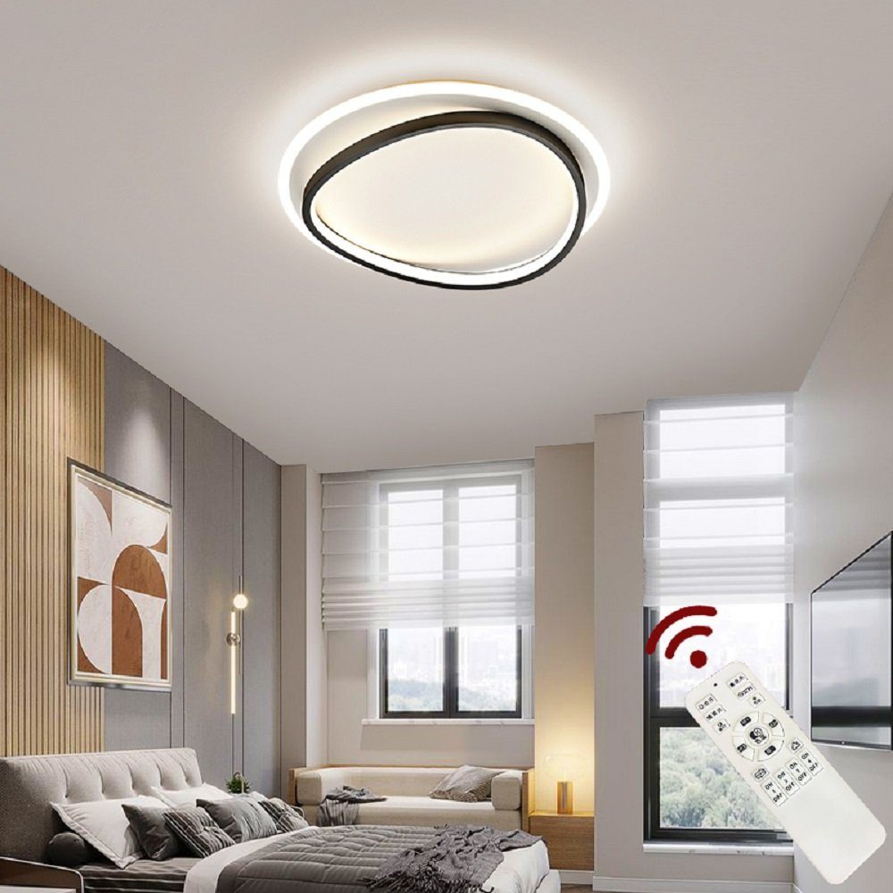 Deckenleuchte LED kaltweiß Fernbedienung fest Helligkeit bis LED stufenlos Euroton LED einstellbar neutralweiß integriert, Lichtfarbe Deckenleuchte einstellbar, mit Fernbedienung warmweiß