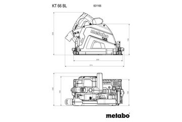 Metabo Professional Handkreissäge KT 66 BL, incl. Sägeblatt, Zubehör, im Karton
