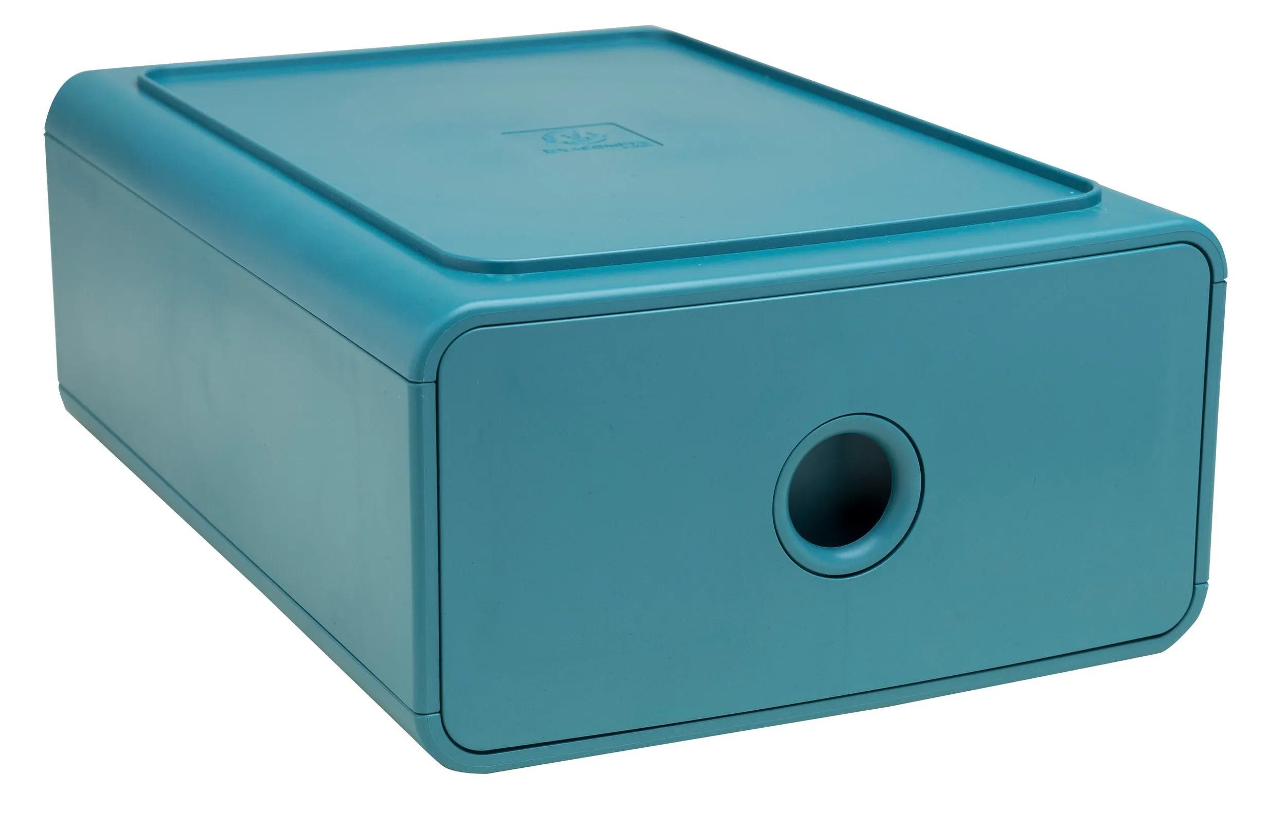 EXACOMPTA Aufbewahrungsbox 3x Ablagemodul Tiny Box, 1 Schublade, Skandi - Pazifikblau - 315434D, Boxen stappelbar