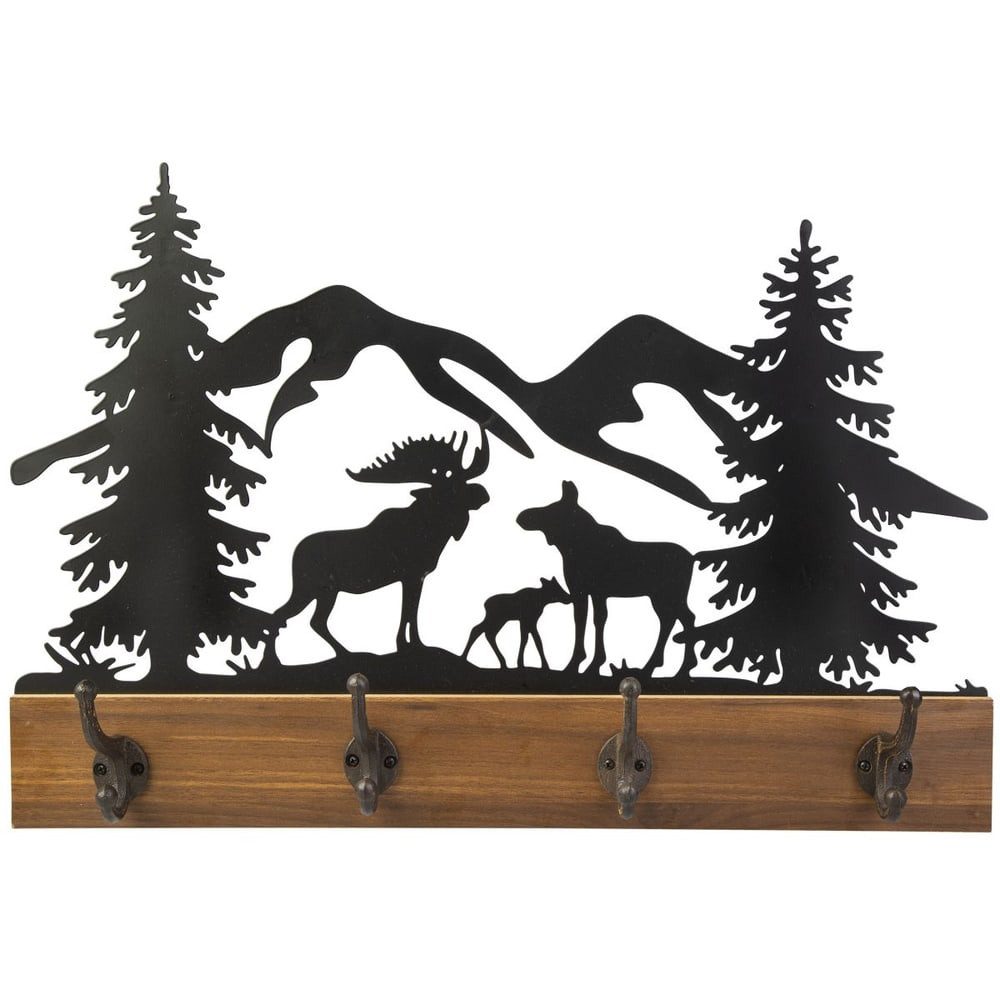 MICA Dekohänger Wandgarderobe Elch - ca. 60 x 40 cm