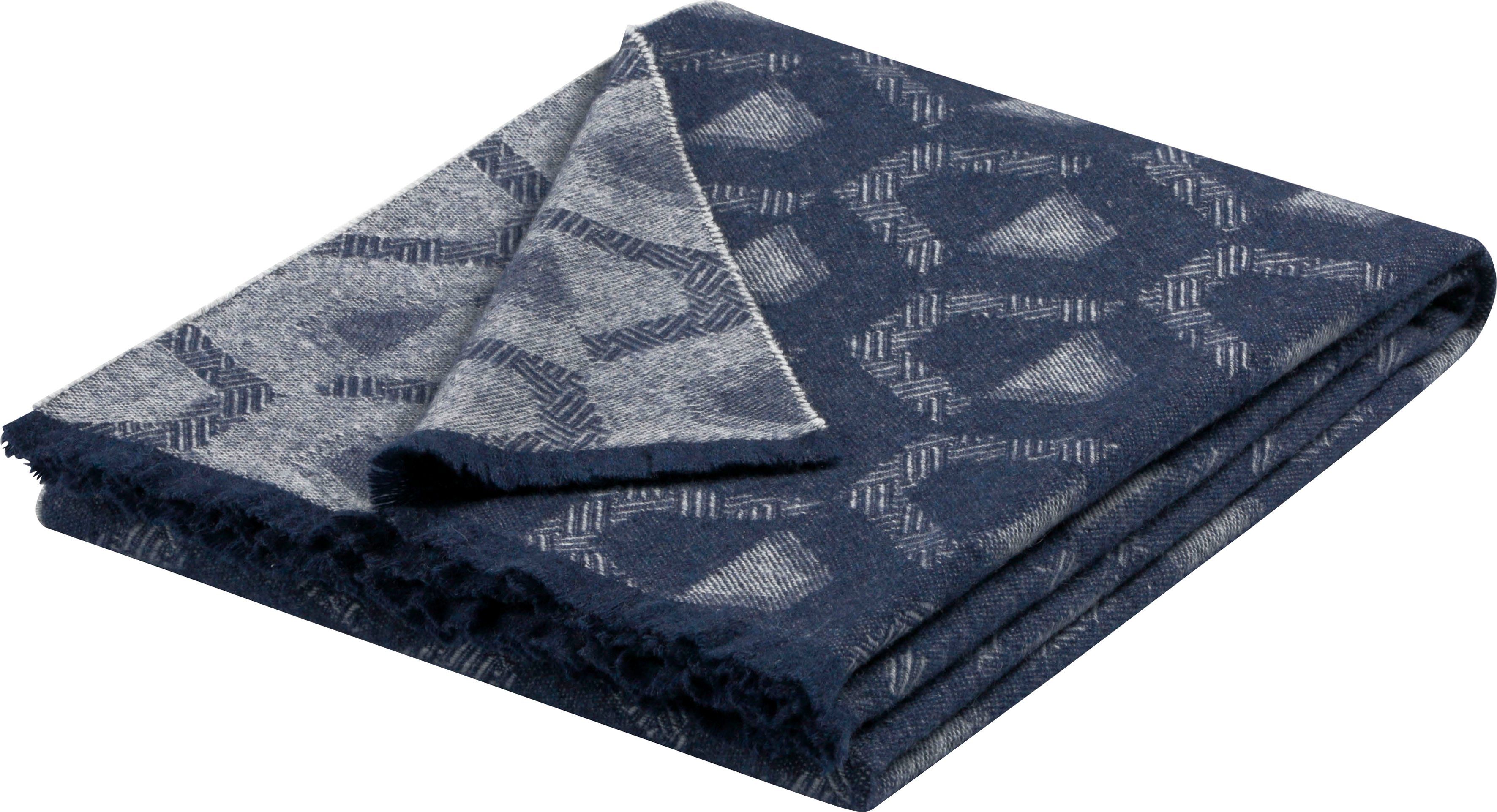 Plaid Shadow, Biederlack, mit modernem Jacquard-Design, Kuscheldecke