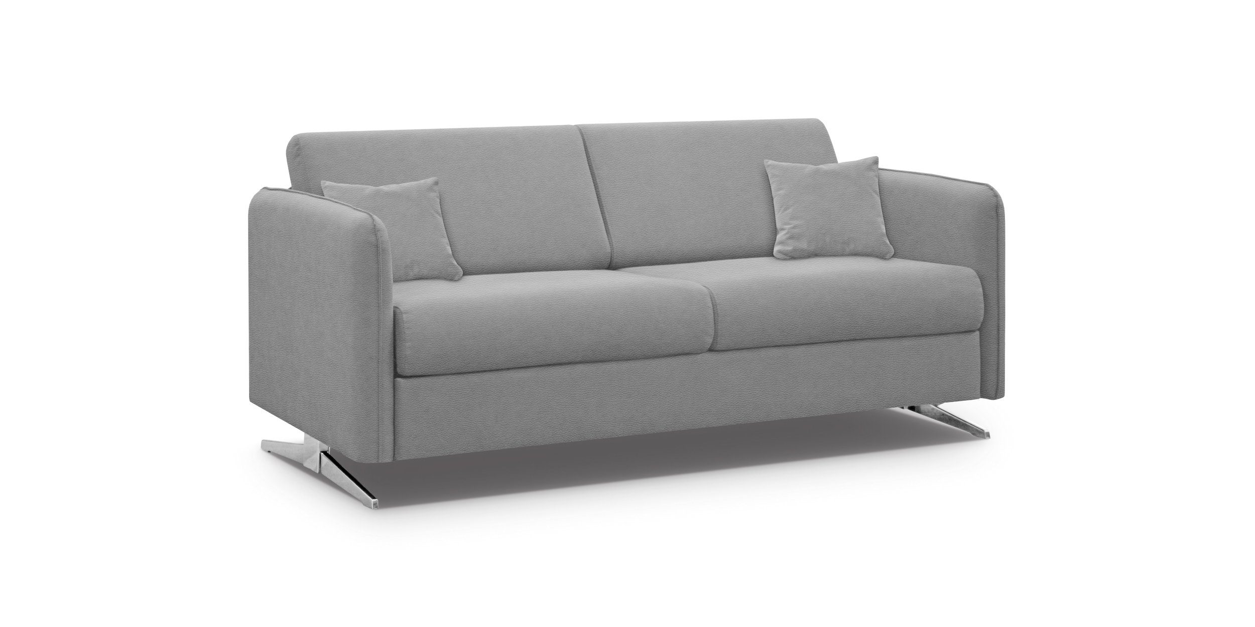 im Metall stellbar, frei Stylefy Sherlock, Design, 3-Sitzer mit 2-Sitzer, Sofa, Raum Bettfunktion, Modern