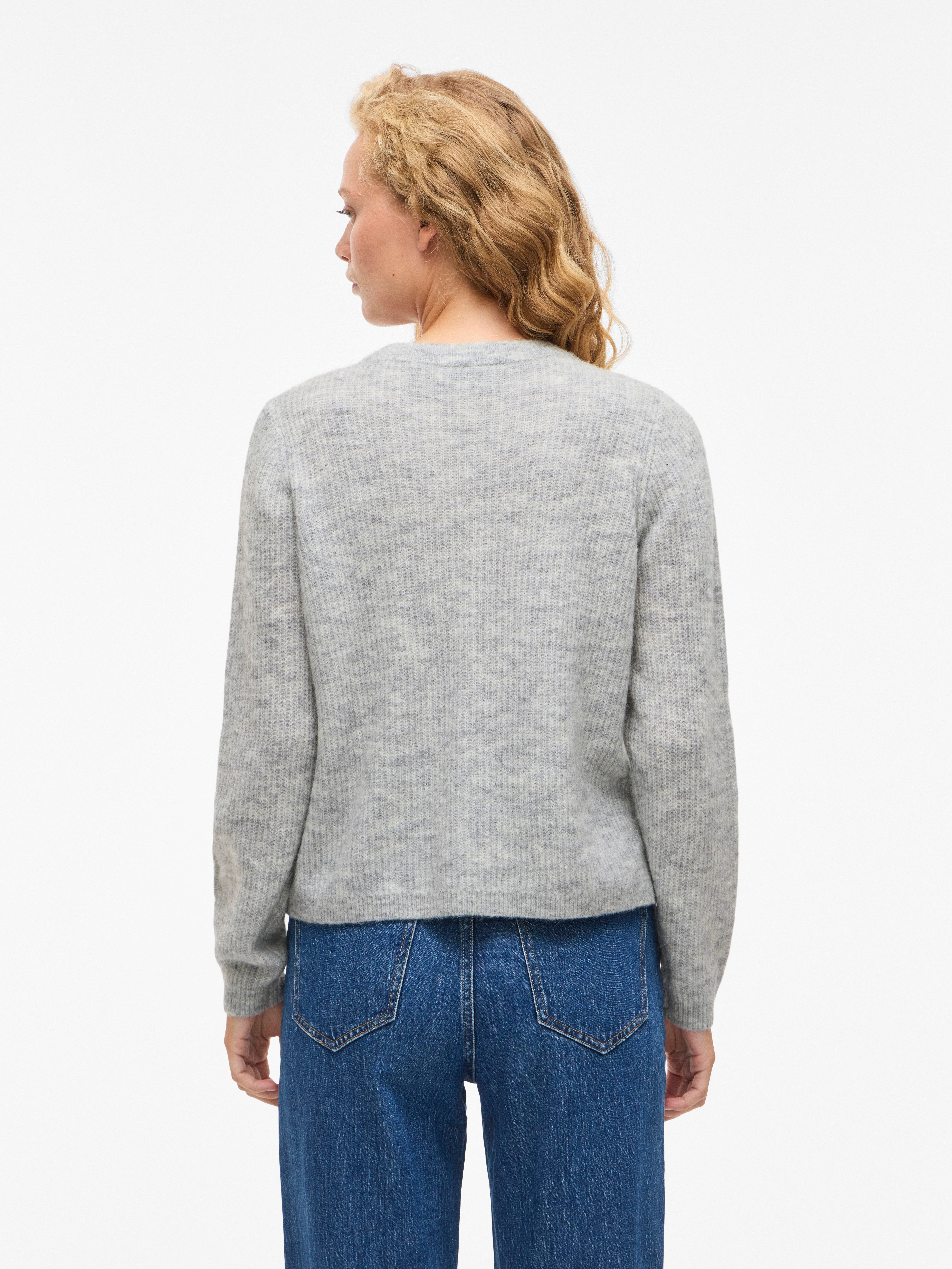 Vila Strickjacke VILORY O-NECK L/S KNIT CARDIGAN-NOOS Materialmix, regular fit
