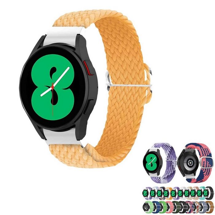 Wigento Smartwatch-Armband Für Samsung Galaxy Watch 4 40mm / 44mm Uhr Nylon Armband Ersatz Arm Band Muster 4