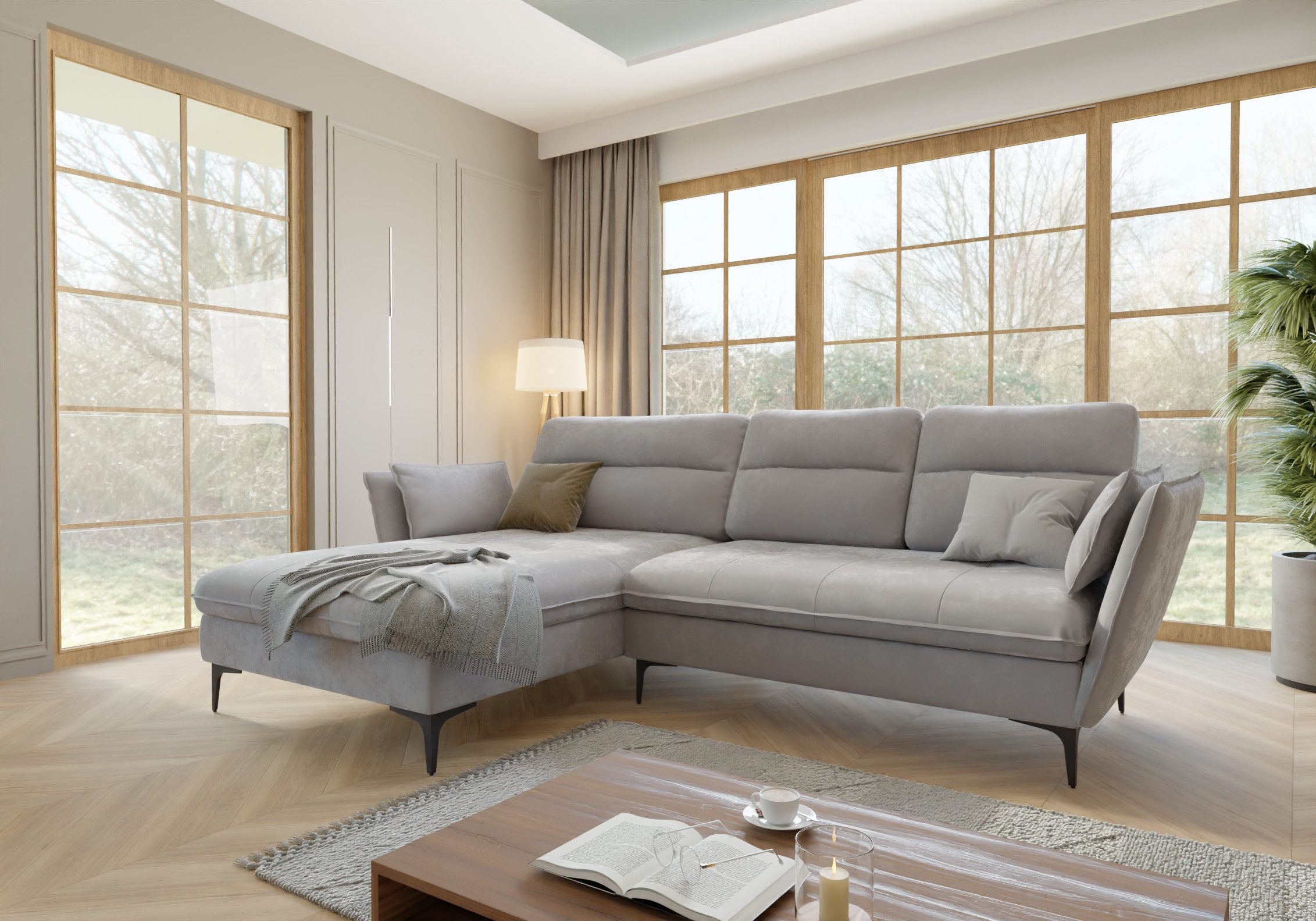 S-Style Möbel Ecksofa Rolf mit Schlaffunktion günstig online kaufen