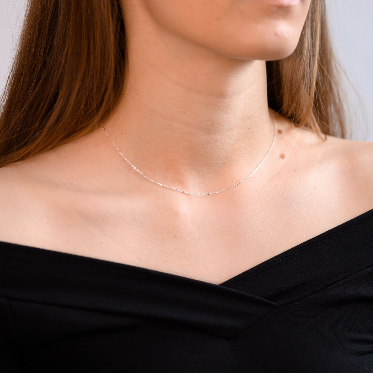 Materia Gliederkette Damen Silber Ankerkette filigran 1mm K63, 925 Sterling günstig online kaufen