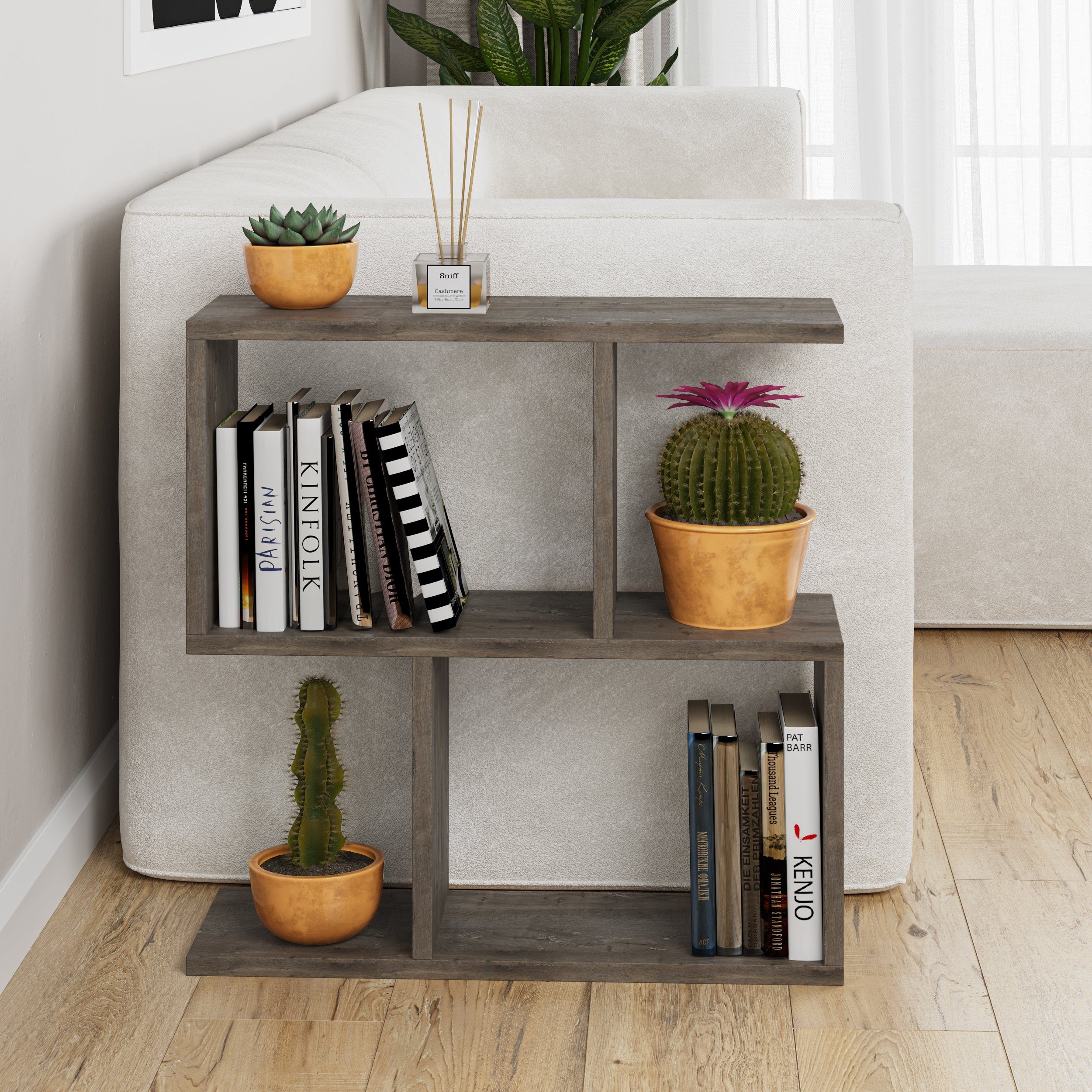 Decortie Beistelltisch Homemania, Modern Seite Ende Beistelltisch, Couchtisch, 60 x 19,5 x 60 cm