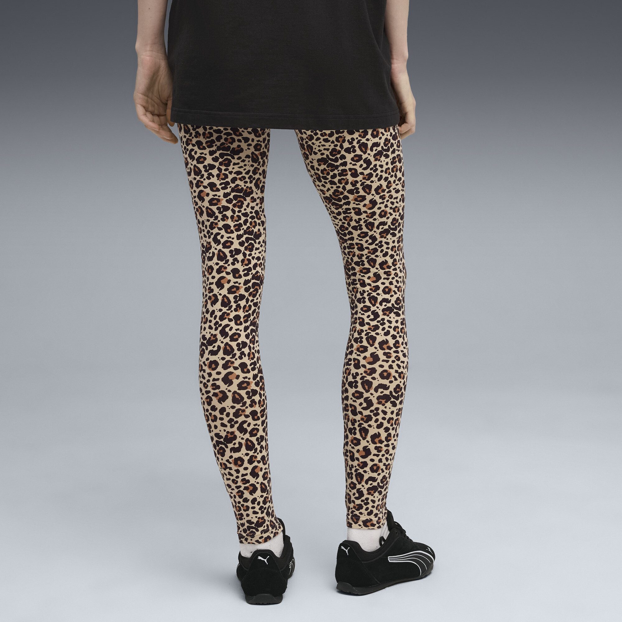 PUMA Leggings Essentials Leggings mit Animal-Print Damen