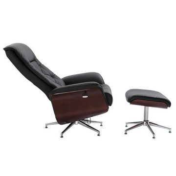 HOMCOM Relaxsessel (Set, 2-St., Fernsehsessel mit Fußhocker), Polstersessel 360° drehbar 145° neigbar