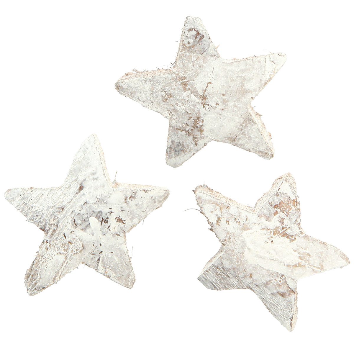 Florists Products Weihnachtsmann Kokos Stern Deko Weiß gewaschen Cocossterne 5cm 30 St -, 30 Stück