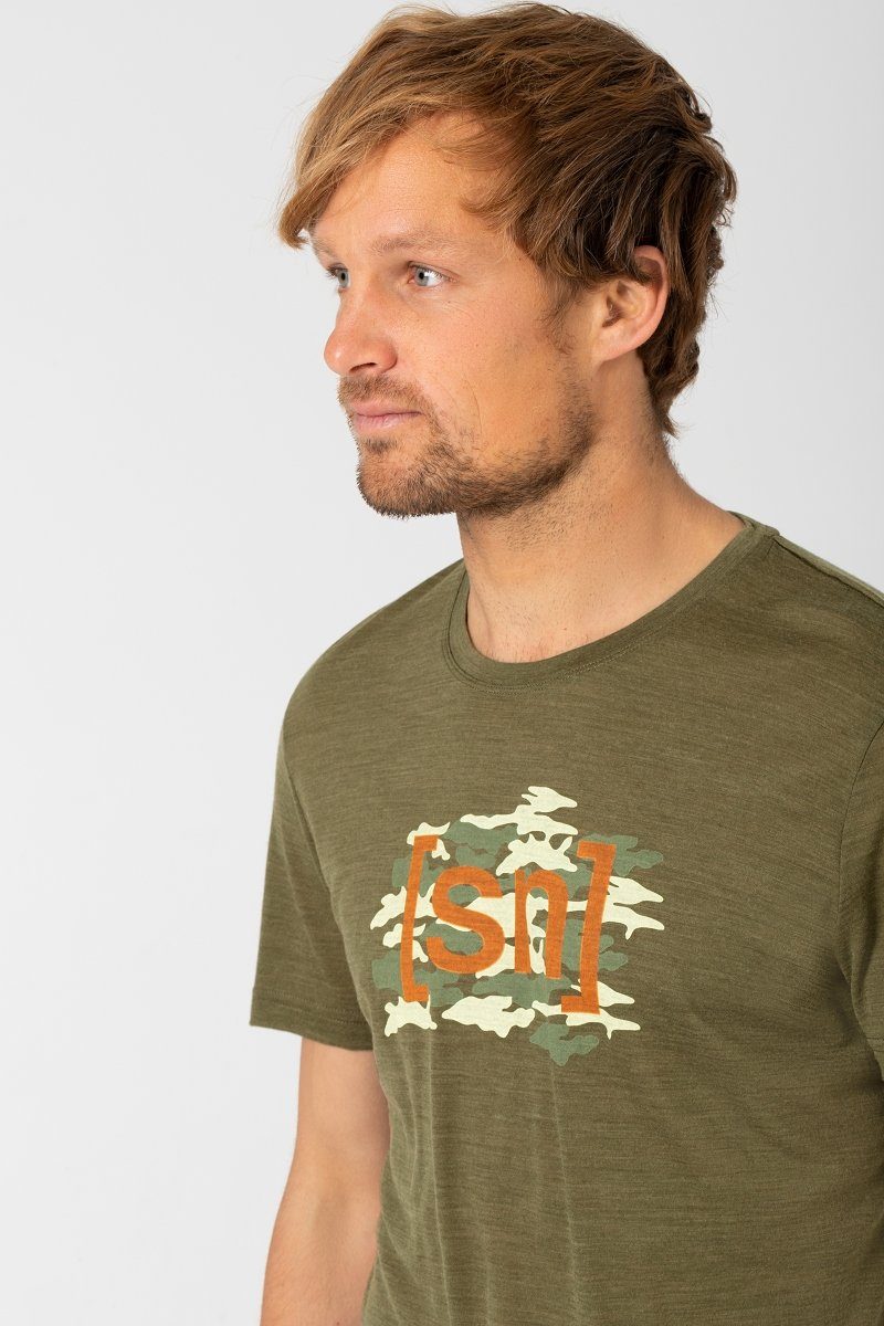 SUPER.NATURAL T-Shirt Merino T-Shirt M CAMOU günstig online kaufen