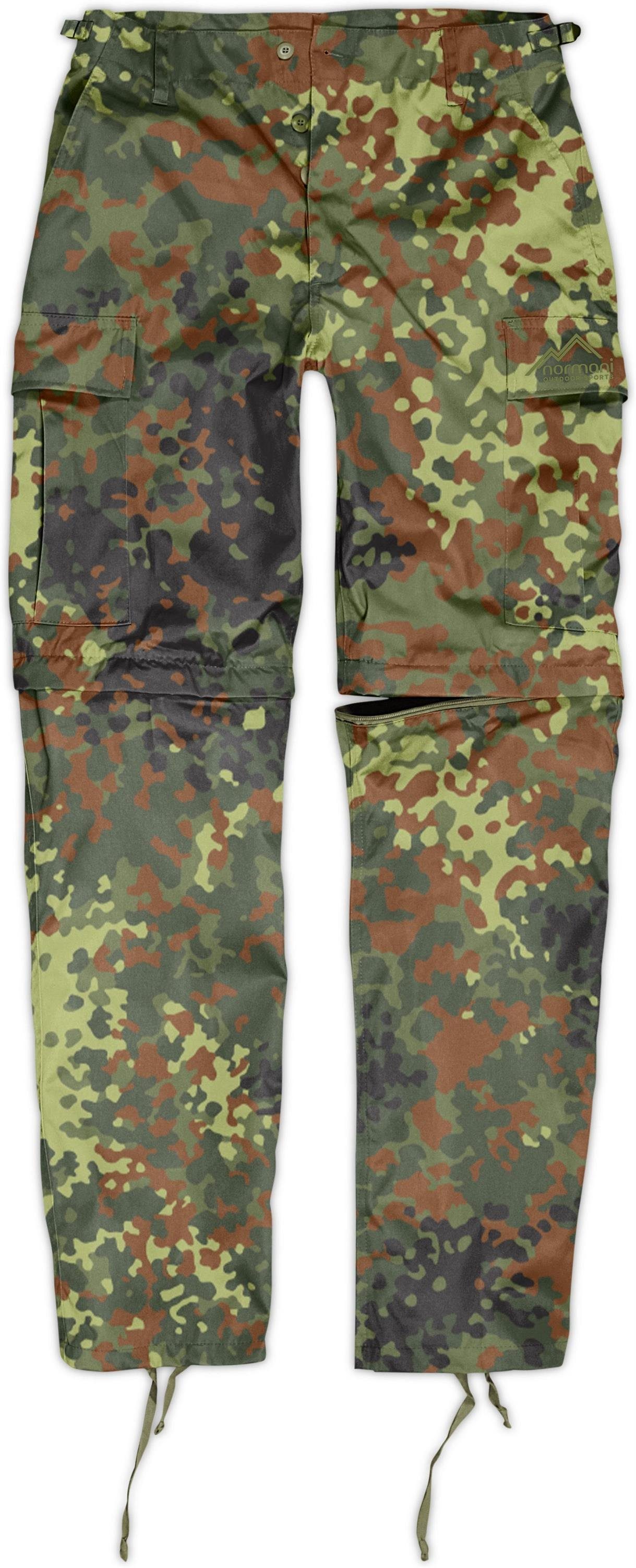 normani Zip-off-Hose Herren 2-in-1 Zip-Off BDU Rangerhose Pioneer Outdoorhose Feldhose mit per Reißverschluss abtrennbaren Hosenbeinen