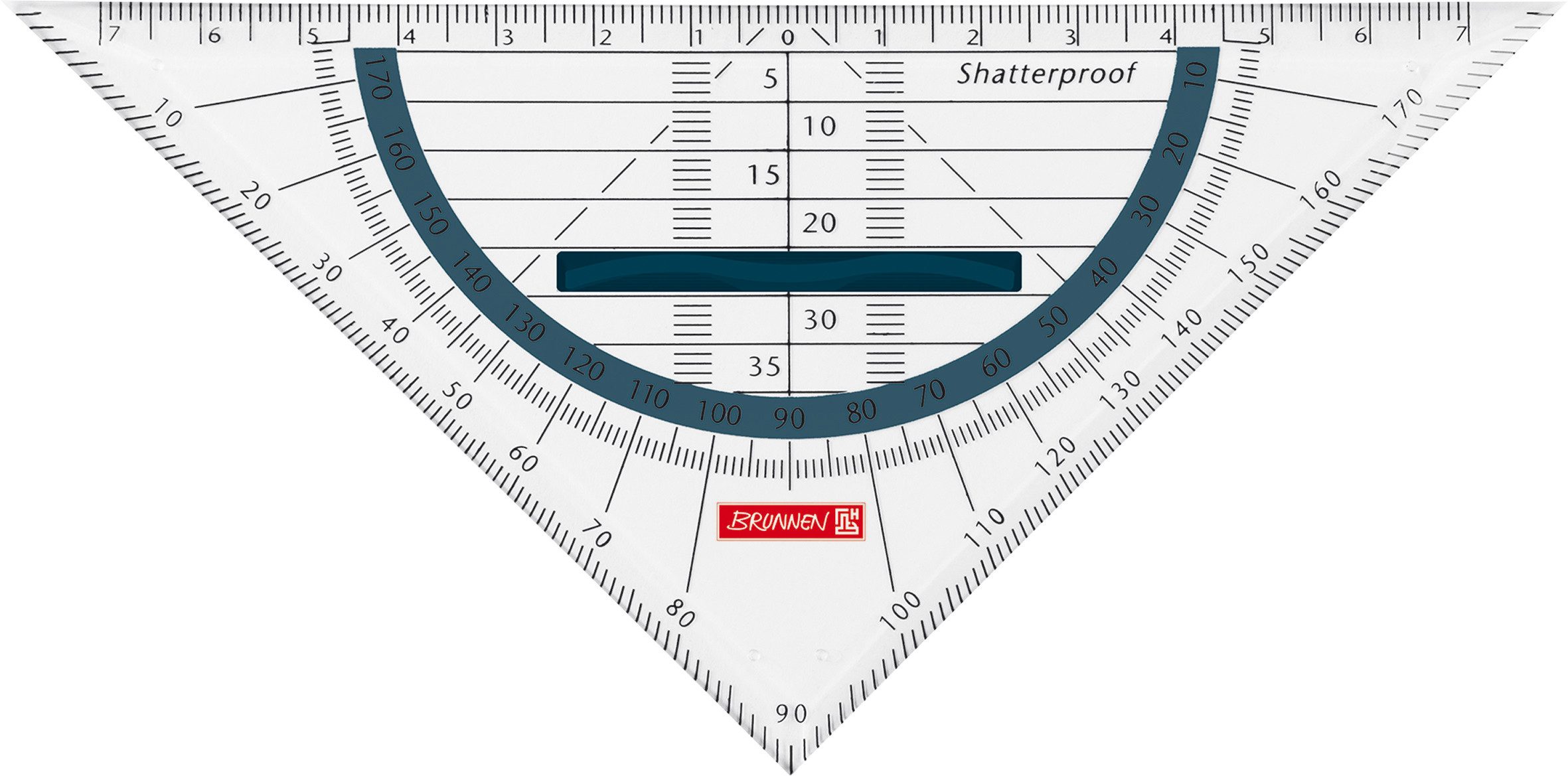 BRUNNEN Zeichenlineal Geo 16cm Griff denim