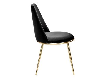 MIRJAN24 Stuhl K460 (2 Stück), Beine aus Metall in der Farbe Gold, 54x45x84 cm