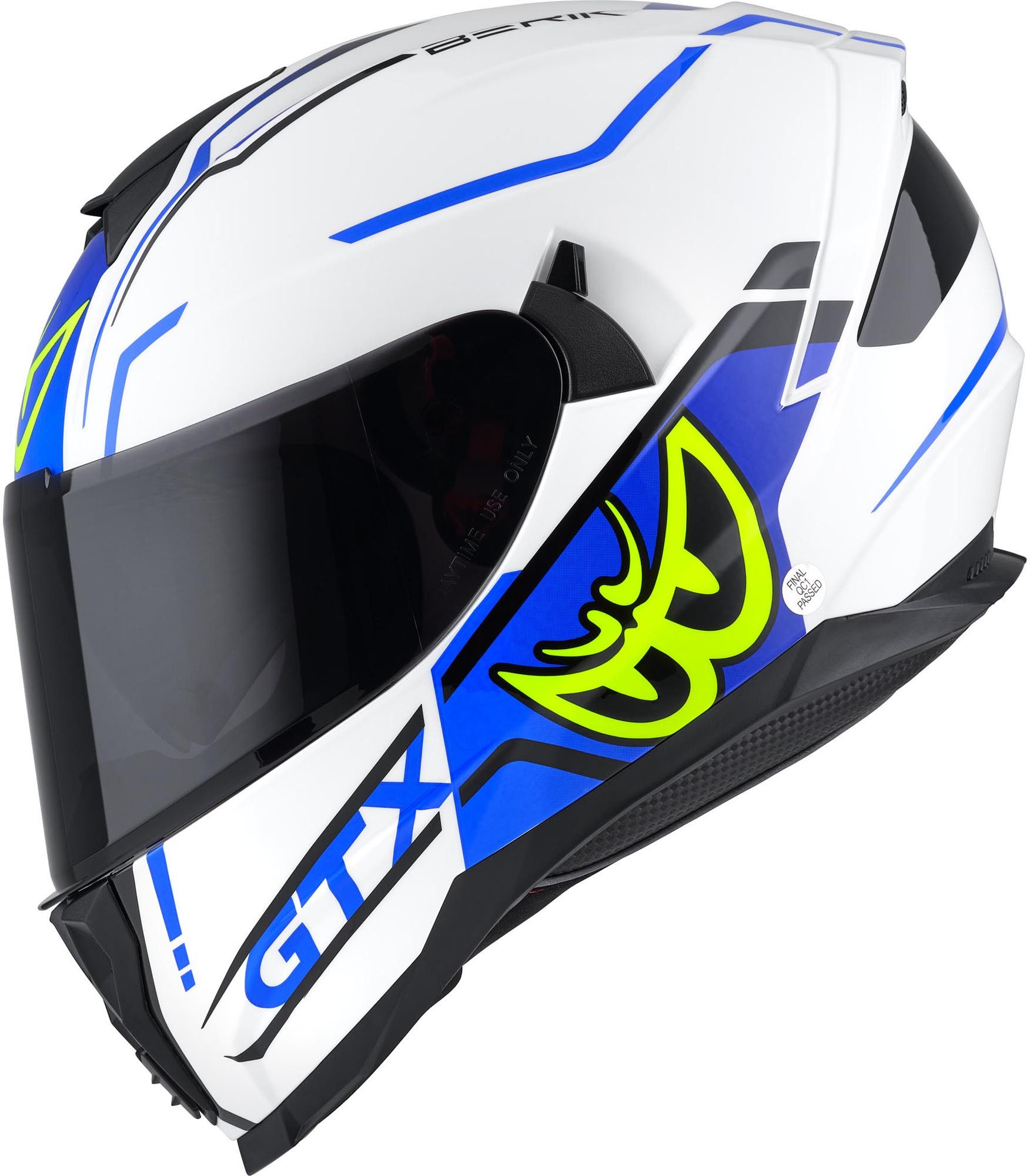 Berik Motorradhelm FF869 Arok Helm, Vorbereitet Für Kommunikationssystem,herausnehmbares Innenfutter