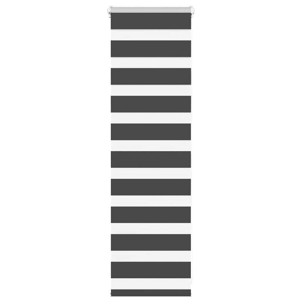 vidaXL Gardine 40 x 100 cm Zebra Jalousie Schwarz 40x100 cm Stoffbreite 35,9 cm Polye