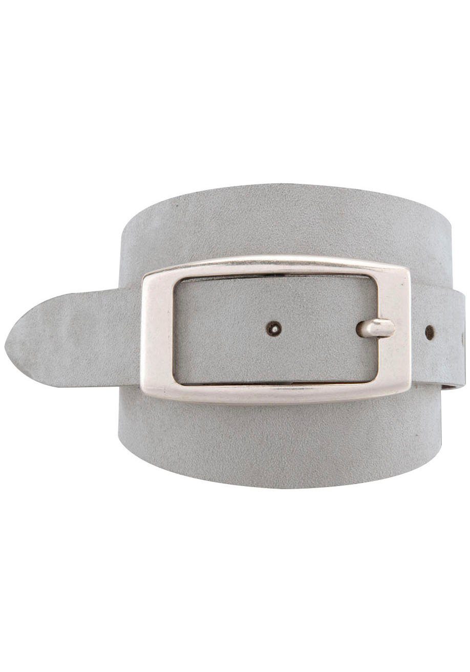BERND GÖTZ Ledergürtel Veloursledergürtel mit länglicher Schließe