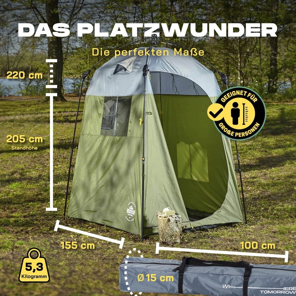Lumaland Kuppelzelt WHERE TOMORROW Pop-up-Duschzelt Für 1 Person