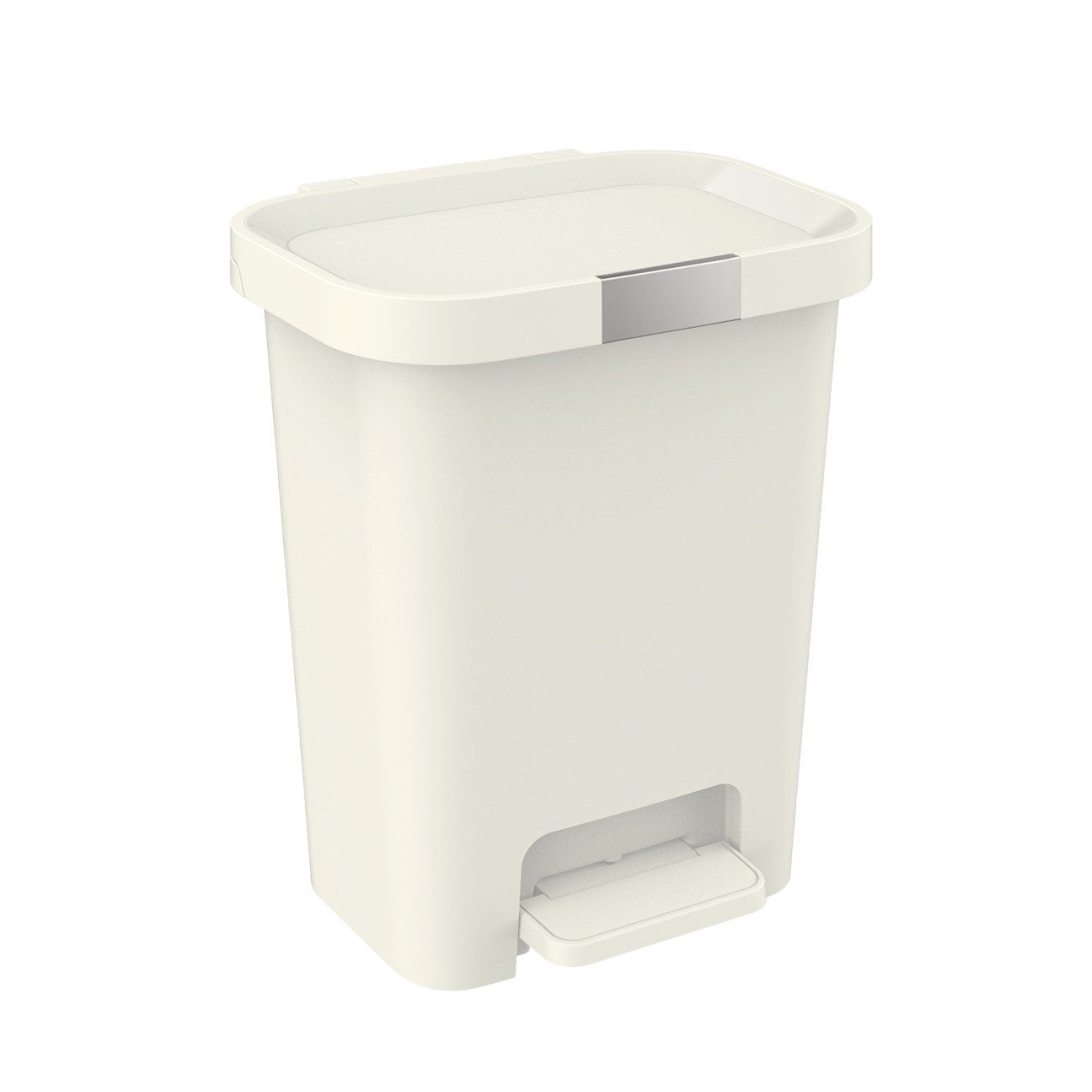 Engelland Mülleimer Abfalleimer mit Deckel und Pedal, 25 L, Treteimer, Soft-Close, verschließbarer Deckel, rutschfeste Füße
