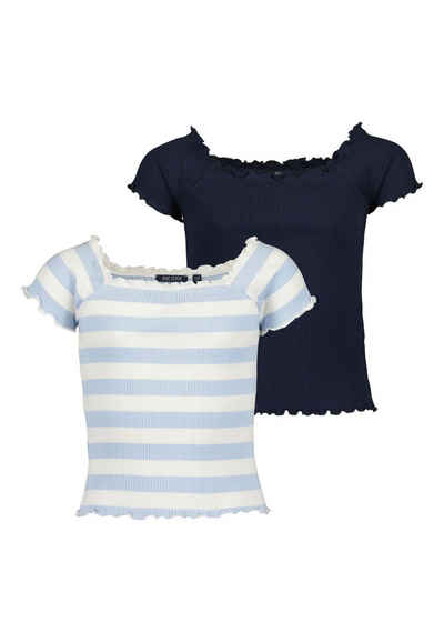 Blue Seven T-Shirt Blue Seven Teenager Mädchen Carmen T-Shirts - 2er Pack (2-tlg)