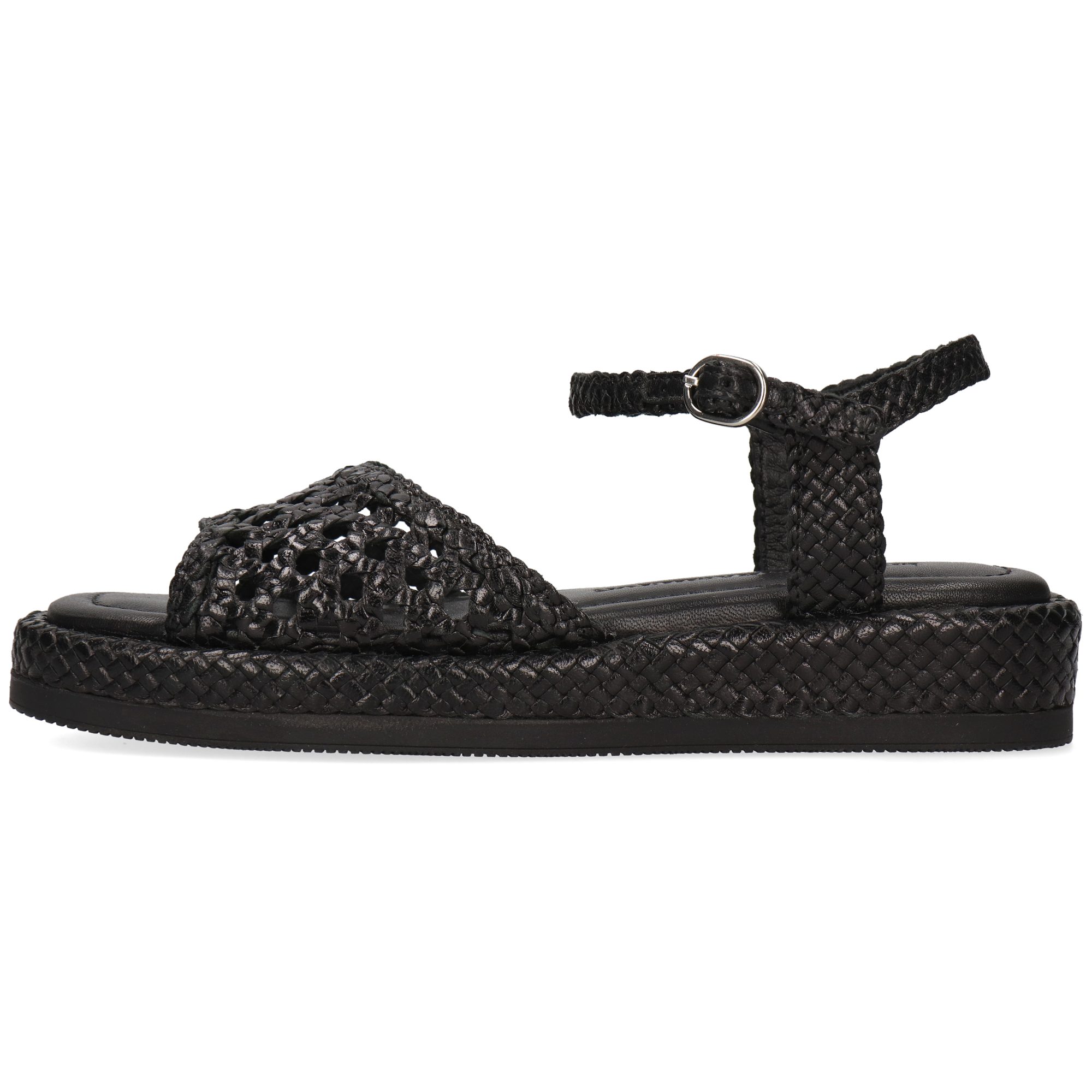 Melvin & Hamilton Vim 3 Leder-Geflochtene Schuhe für Damen Sandale Plateausohlen, Echtes Leder, Von Hand geflochten